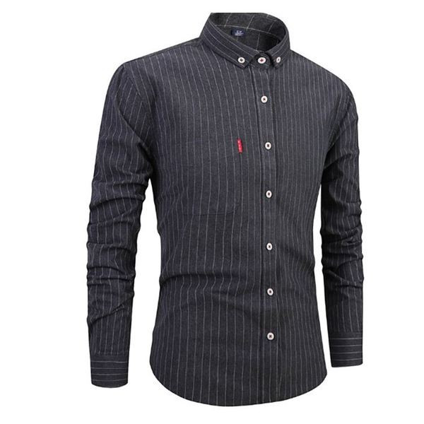 Cămașă bărbătească în dungi cu nasturi în patru culori