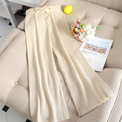 Pantaloni de dama moderni model lat cu talie inalta in mai multe culori