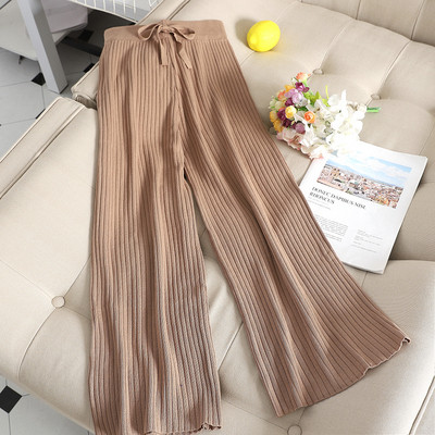 Pantaloni de dama moderni model lat cu talie inalta in mai multe culori