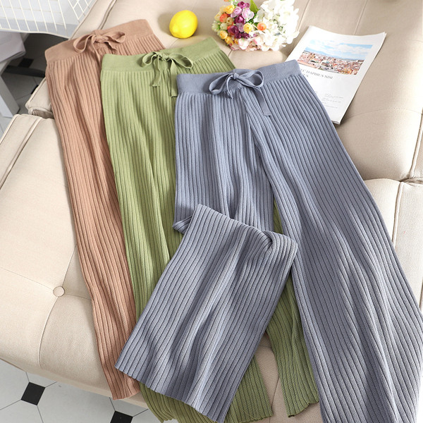 Pantaloni de dama moderni model lat cu talie inalta in mai multe culori