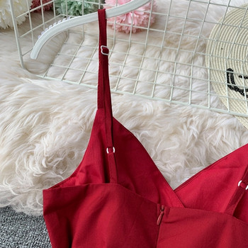 Rochie de dama cu panglica rosie