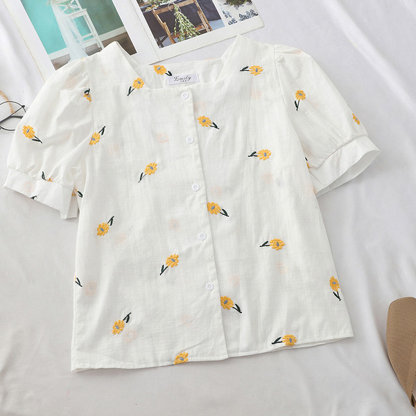 Cămașă casual de damă în patru culori cu broderie