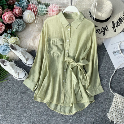 Cămașă modernă de damă cu guler în patru culori