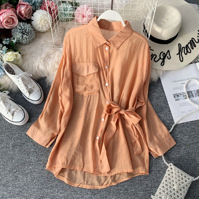 Cămașă modernă de damă cu guler în patru culori