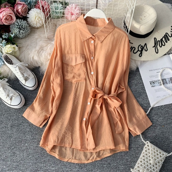 Cămașă modernă de damă cu guler în patru culori