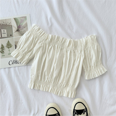 Bluza scurta de dama cu elastic in mai multe culori