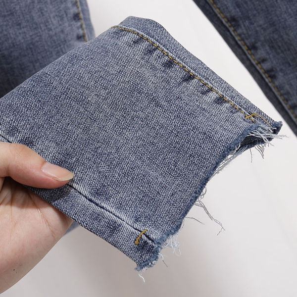 Blugi casual dama model slim de culoare gri