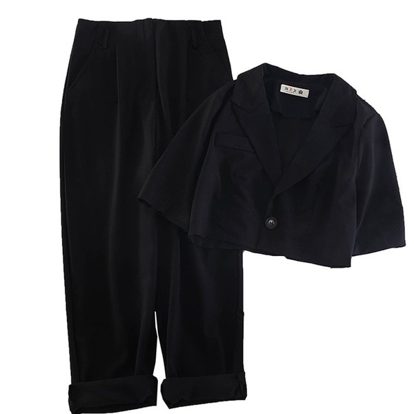 Set modern pentru femei din două părți în maro și negru