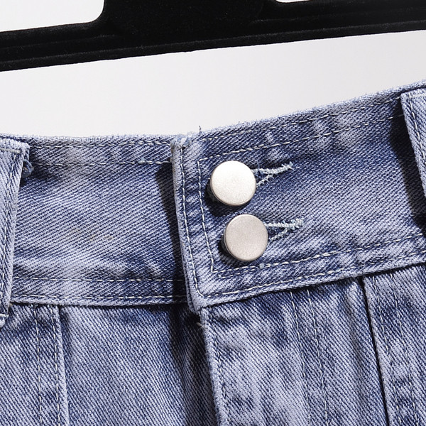 Fusta casual dama din denim cu talie inalta