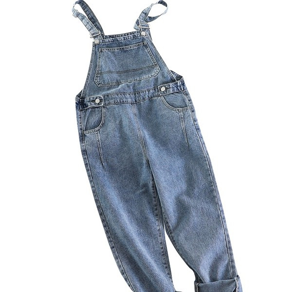 Model nou de salopete de dama din denim de culoare albastra