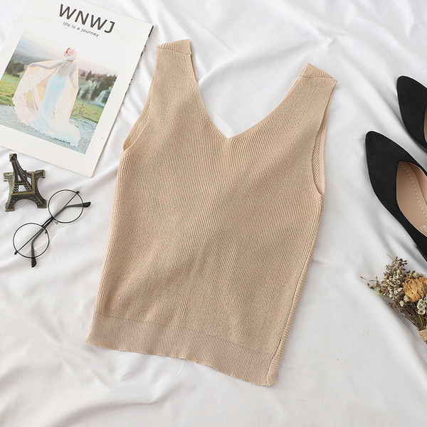 Maieu de damă în trei culori cu decolteu în V