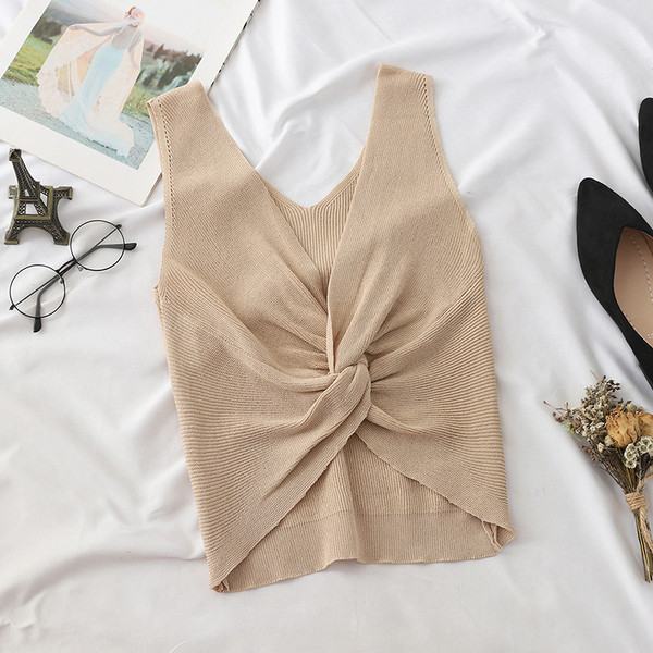 Maieu de damă în trei culori cu decolteu în V