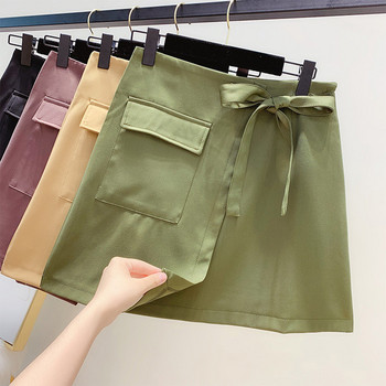 Fusta de dama moderna cu cravate in mai multe culori