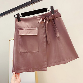 Fusta de dama moderna cu cravate in mai multe culori