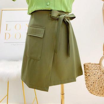 Fusta de dama moderna cu cravate in mai multe culori