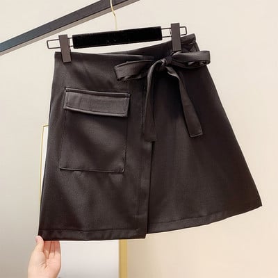 Fusta de dama moderna cu cravate in mai multe culori