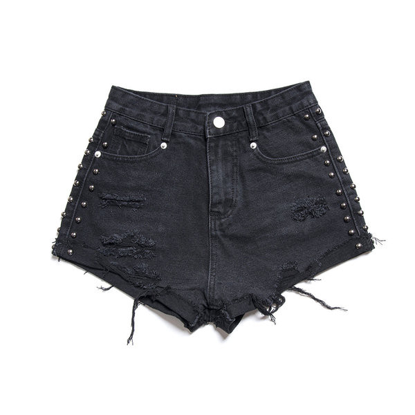Blugi scurti moderni de damă cu un element-ochiuri