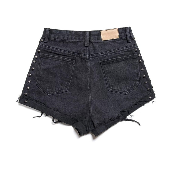 Blugi scurti moderni de damă cu un element-ochiuri