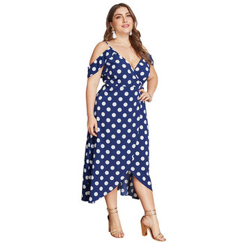 Ежедневна дамска рокля с голи рамене с размери до 4XL