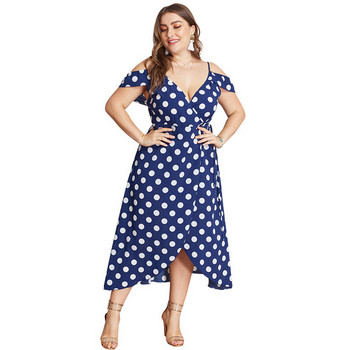 Ежедневна дамска рокля с голи рамене с размери до 4XL