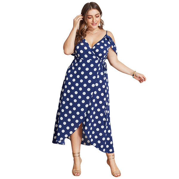 Ежедневна дамска рокля с голи рамене с размери до 4XL