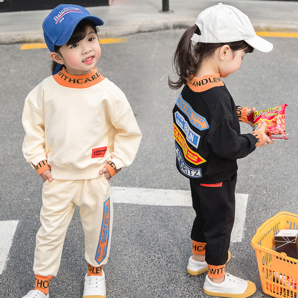 Set zilnic pentru copii pentru fete în două părți alb-negru