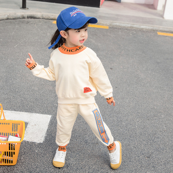 Set zilnic pentru copii pentru fete în două părți alb-negru