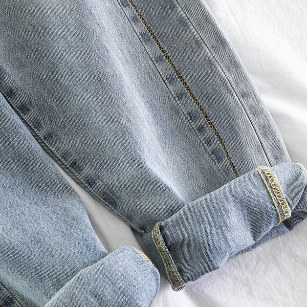 Salopeta de dama actuala cu nasturi - culoare albastra