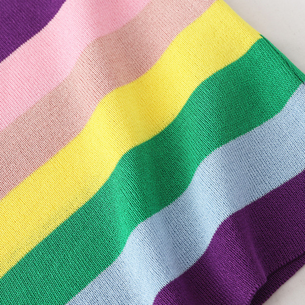 Maieu de damă în dungi cu bretele subțiri în două culori