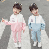 Set sport pentru copii pentru fete in doua parti in roz si albastru