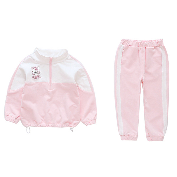 Set sport pentru copii pentru fete in doua parti in roz si albastru