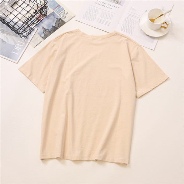 Tricou casual dama cu aplicatie colorata