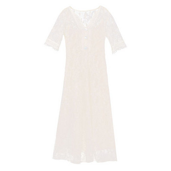 Actuala rochie lunga de dama cu dantela