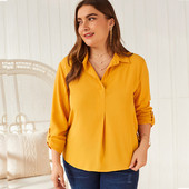 Cămașă modernă de damă cu guler clasic și mâneci lungi cu mărimi până la 4XL