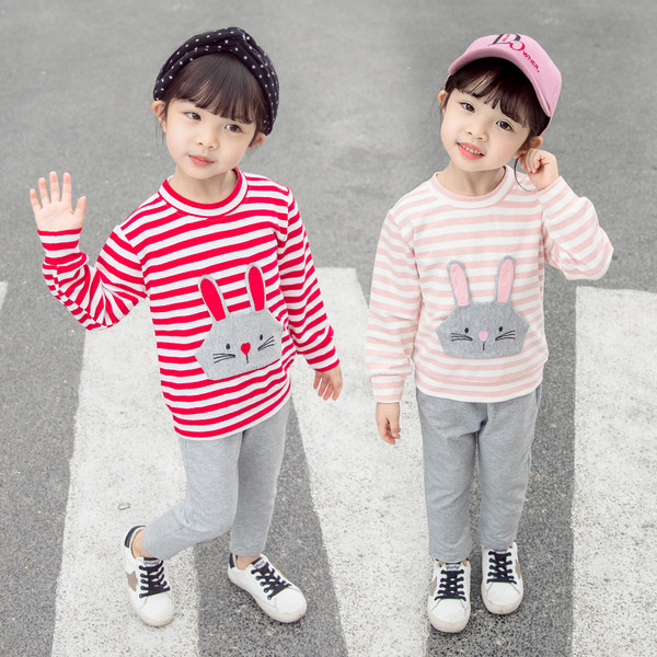 Set zilnic pentru copii pentru fete în două părți în roșu și roz