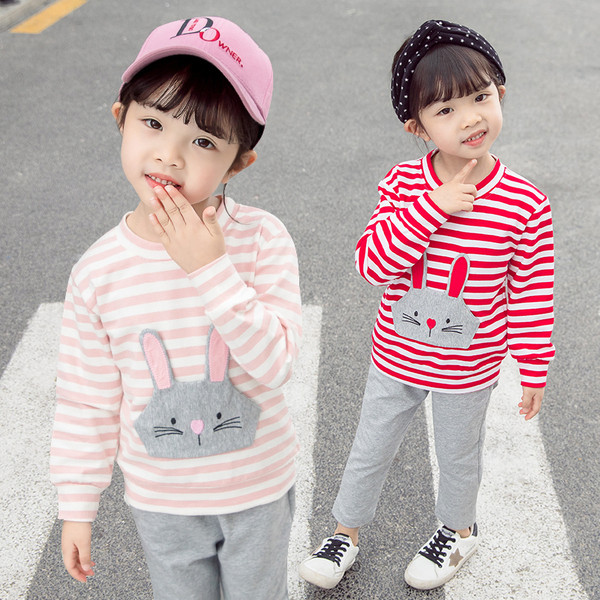 Set zilnic pentru copii pentru fete în două părți în roșu și roz