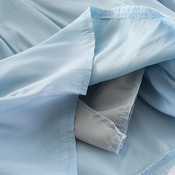 Set de dama modern camasa + pantaloni - maro si albastru