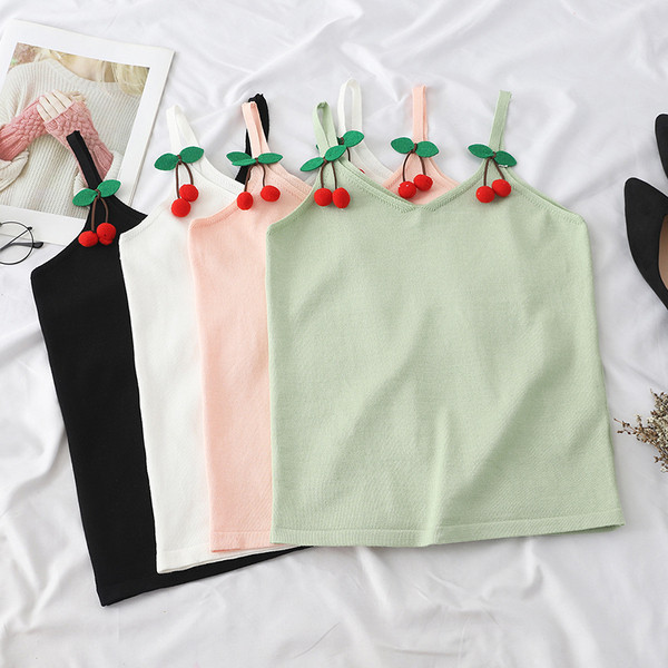 Maieu modern de damă, în patru culori, cu bretele subțiri