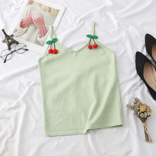 Maieu modern de damă, în patru culori, cu bretele subțiri