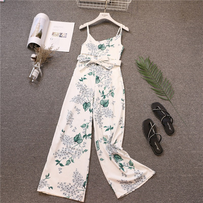 Stílusos női jumpsuit virágmintával, többféle színben