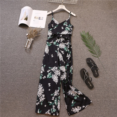 Stílusos női jumpsuit virágmintával, többféle színben
