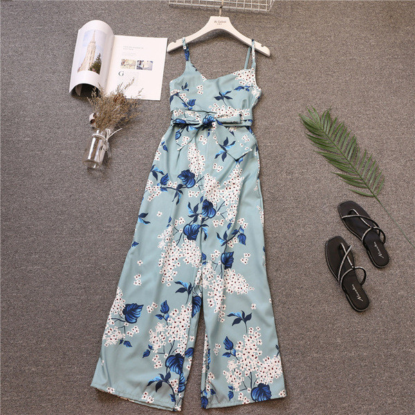 Salopetă de damă elegantă cu model floral în mai multe culori diferite