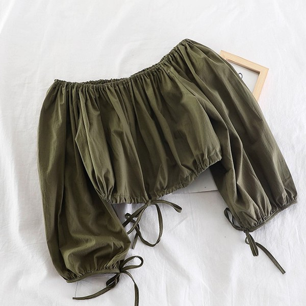 Bluză de damă elegantă cu umerii goi - trei culori