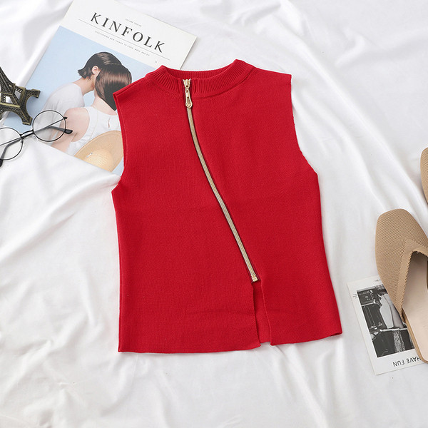 Maieu modern de damă în patru culori cu fermoar