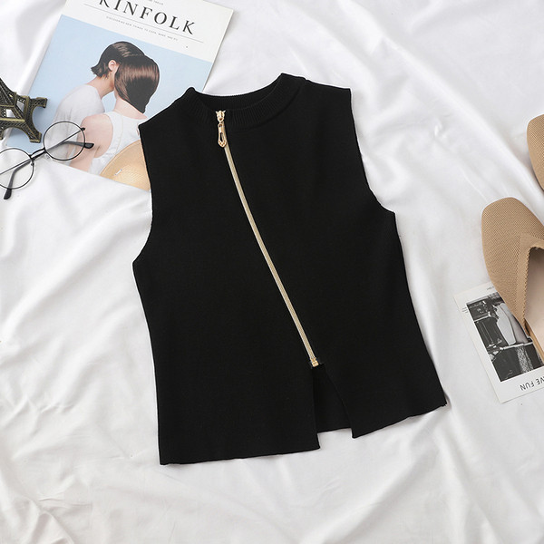 Maieu modern de damă în patru culori cu fermoar