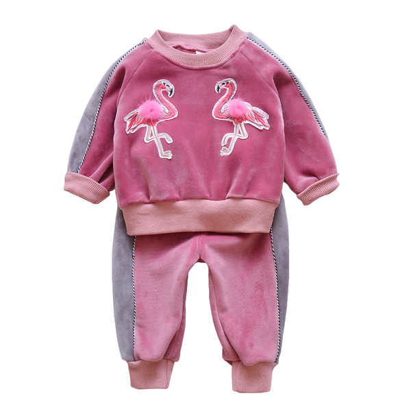 Set modern pentru copii pentru fete în gri și roz