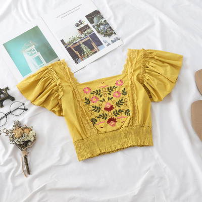 Bluza de dama moderna in trei culori cu broderie