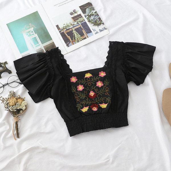 Bluza de dama moderna in trei culori cu broderie