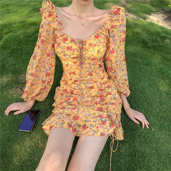 Rochie de dama actuala Model Slim cu model floral