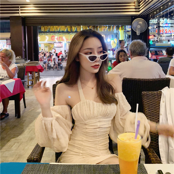 Rochie de dama actuala cu maneci cazute Model Slim